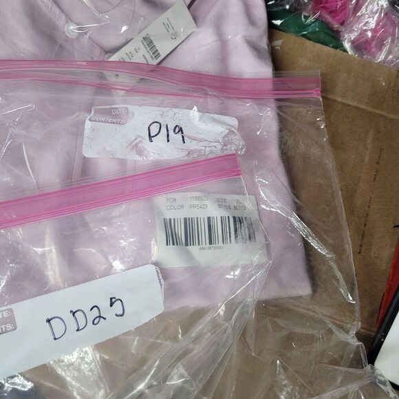 J Crew Pink Puff Sleeve Keyhole Neckline Crepe Top Blouse BL712 Women Sz Lg tall - Picture 9 of 9